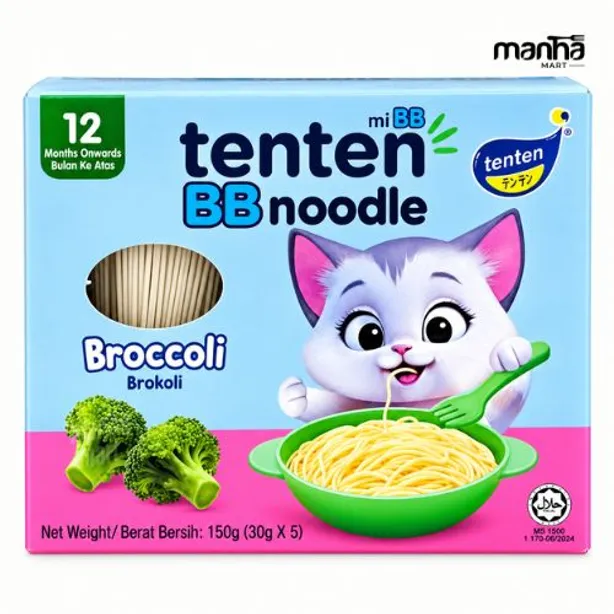 Tenten Baby Noodles (Broccoli) (1+ Years) 150g . Exp: 28-10-27