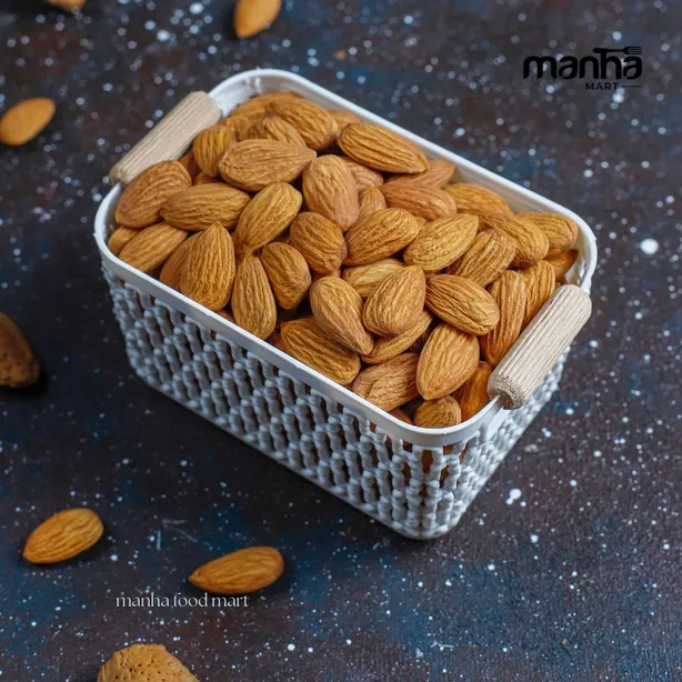 কাঠ বাদাম - Premium Raw Almonds - 100% Natural
