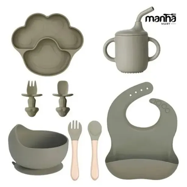 8-Piece Baby Silicone Weaning & Feeding Set