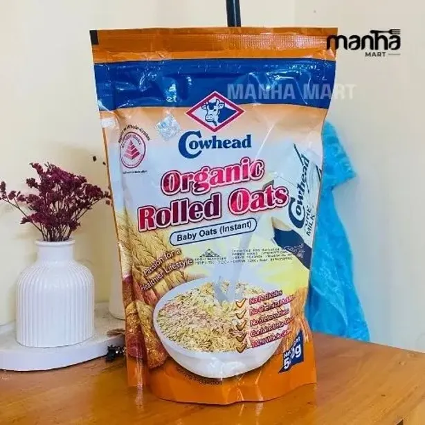 Cowhead Organic Rolled Oats Baby Oats Instant 500g For Bsti Certificate