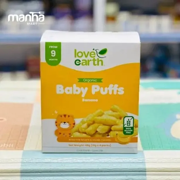 Love Earth Organic Baby Puffs Banana (40g)