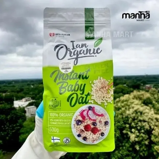 NHF I Am Organic Gluten-Free Instant Baby Oats (500g) buy Online