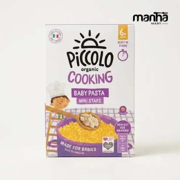 Piccolo Organic Cooking Baby Pasta Mini Stars 300g