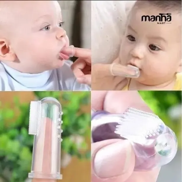 Silicone Finger Toothbrush & Gum Massager 0m+