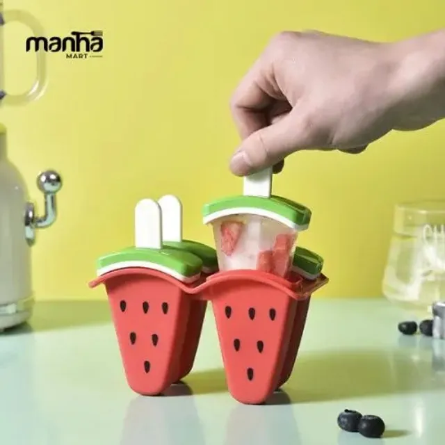4-Cavity Removable Ice Cream Silicone Mold | Manha Mart