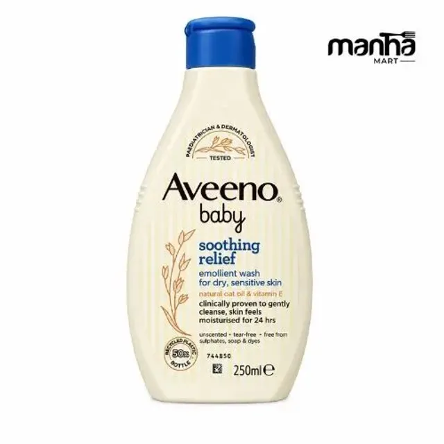 Aveeno Baby Soothing Relief Emollient Wash 250ml (Italy)