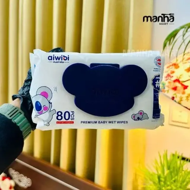 AIWIBI Premium Baby Wet Wipes 80 PCS