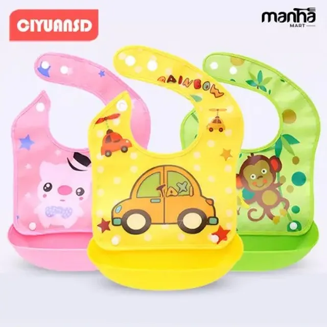 Baby Feeding Plastic Bibs